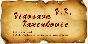 Vidosava Kamenković vizit kartica